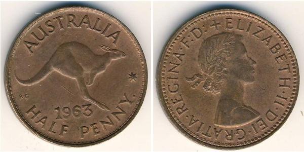 1/2 Penny Australie (1939 - ) Bronze 