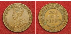 1/2 Penny Australien (1788 - 1939) Bronze George V (1865-1936)