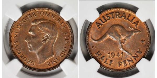 1/2 Penny Australien (1939 - ) Bronze 