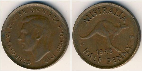 1/2 Penny Australien (1939 - ) Bronze 