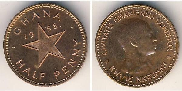 1/2 Penny Ghana Bronze 