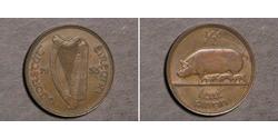 1/2 Penny Irlande (1922 - ) Bronze 