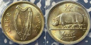 1/2 Penny Irlande (1922 - ) Bronze 