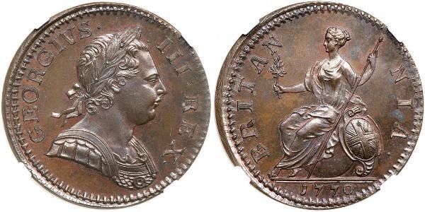 1/2 Penny Kingdom of Great Britain (1707-1801) Bronze George III (1738-1820)
