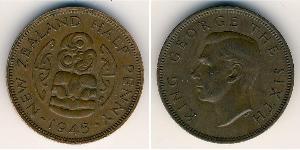 1/2 Penny Neuseeland Bronze 