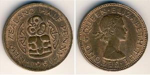 1/2 Penny New Zealand Bronze 