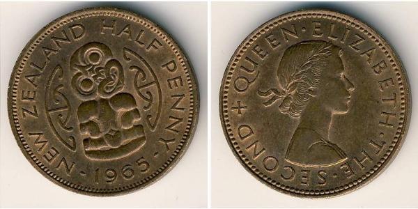 1/2 Penny Nouvelle-Zélande Bronze 