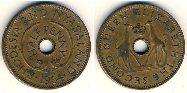 1/2 Penny Rhodesia (1965 - 1979) Bronze 
