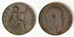 1/2 Penny Royaume-Uni Bronze Édouard VII (1841-1910)