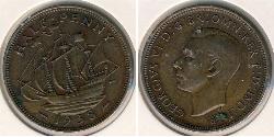 1/2 Penny Royaume-Uni Bronze 