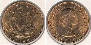 1/2 Penny Royaume-Uni Bronze 