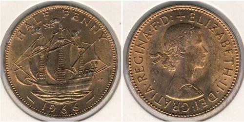 1/2 Penny Royaume-Uni Bronze 