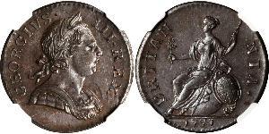 1/2 Penny Royaume de Grande-Bretagne (1707-1801) Bronze George III (1738-1820)