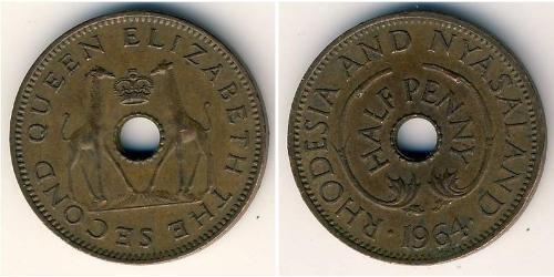 1/2 Penny Southern Rhodesia (1923-1980) Bronze 