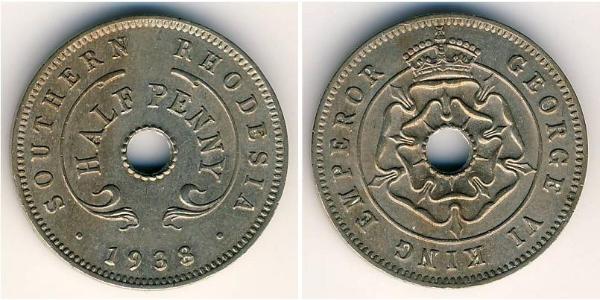 1/2 Penny Southern Rhodesia (1923-1980) Bronze George VI (1895-1952)