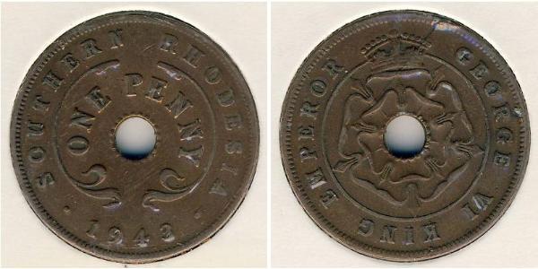 1/2 Penny Southern Rhodesia (1923-1980) Bronze George VI (1895-1952)