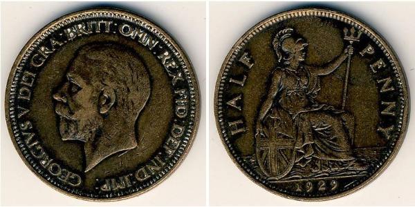 1/2 Penny United Kingdom of Great Britain and Ireland (1801-1922) Bronze George V of the United Kingdom (1865-1936)