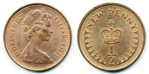 1/2 Penny Vereinigtes Königreich (1922-) Bronze Elizabeth II (1926-2022)