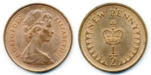 1/2 Penny Vereinigtes Königreich (1922-) Bronze Elizabeth II (1926-2022)