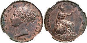 1/2 Penny Vereinigtes Königreich von Großbritannien und Irland (1801-1922) Bronze Victoria (1819 - 1901)