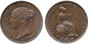 1/2 Penny Vereinigtes Königreich von Großbritannien und Irland (1801-1922) Bronze Victoria (1819 - 1901)