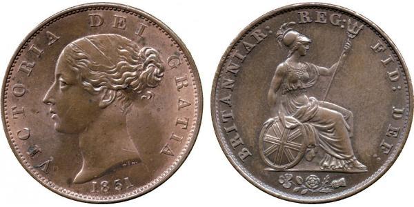 1/2 Penny Vereinigtes Königreich von Großbritannien und Irland (1801-1922) Bronze Victoria (1819 - 1901)