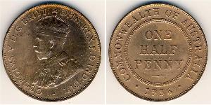 1/2 Penny Ôstralie (1788 - 1939) Bronze George V (1865-1936)