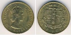 1/2 Penny Giamaica (1962 - ) Bronzo 