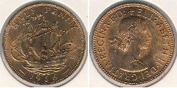 1/2 Penny Regno Unito  Bronzo 