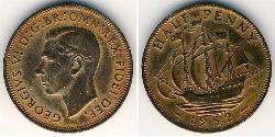 1/2 Penny Regno Unito  Bronzo 