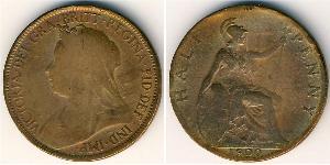 1/2 Penny Regno Unito  Bronzo 
