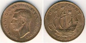 1/2 Penny Regno Unito  Bronzo 