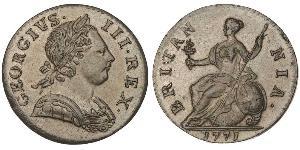 1/2 Penny Regno Unito di Gran Bretagna (1707-1801) Bronzo Giorgio III (1738-1820)