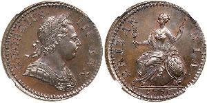 1/2 Penny Regno Unito di Gran Bretagna (1707-1801) Bronzo Giorgio III (1738-1820)