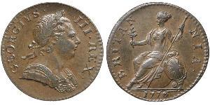 1/2 Penny Regno Unito di Gran Bretagna (1707-1801) Bronzo Giorgio III (1738-1820)