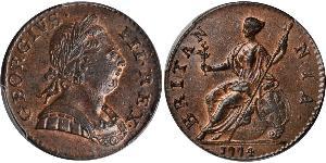 1/2 Penny Regno Unito di Gran Bretagna (1707-1801) Bronzo Giorgio III (1738-1820)