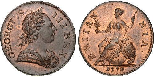 1/2 Penny Regno Unito di Gran Bretagna (1707-1801) Bronzo Giorgio III (1738-1820)