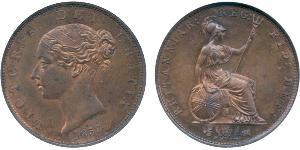 1/2 Penny Regno Unito di Gran Bretagna e Irlanda (1801-1922) Bronzo Vittoria (1819 - 1901)