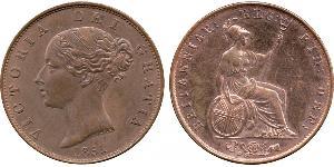 1/2 Penny Regno Unito di Gran Bretagna e Irlanda (1801-1922) Bronzo Vittoria (1819 - 1901)