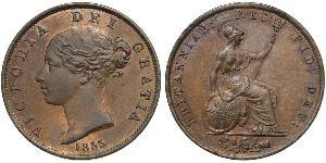 1/2 Penny Regno Unito di Gran Bretagna e Irlanda (1801-1922) Bronzo Vittoria (1819 - 1901)