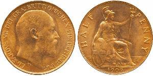 1/2 Penny Regno Unito di Gran Bretagna e Irlanda (1801-1922) Bronzo Edoardo VII (1841-1910)