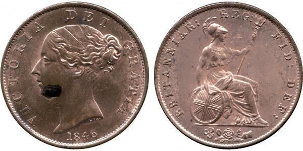 1/2 Penny Regno Unito di Gran Bretagna e Irlanda (1801-1922) Bronzo Vittoria (1819 - 1901)