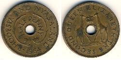 1/2 Penny Rhodesia (1965 - 1979) Bronzo 