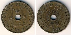 1/2 Penny Southern Rhodesia (1923-1980) Bronzo 