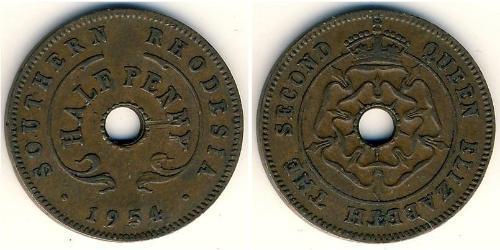 1/2 Penny Southern Rhodesia (1923-1980) Bronzo Elisabetta II (1926-2022)