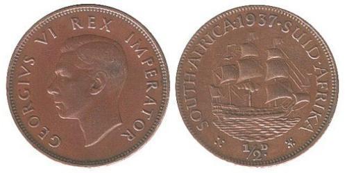 1/2 Penny Sudafrica Bronzo Giorgio VI (1895-1952)