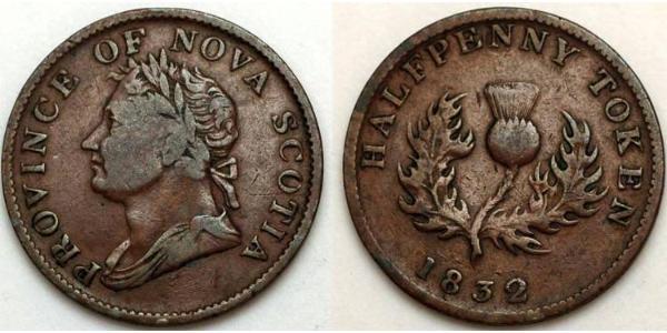 1/2 Penny Canadá Cobre Jorge IV (1762-1830)