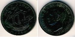 1/2 Penny Reino Unido Cobre 