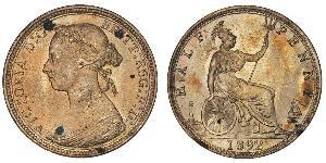 1/2 Penny Reino Unido Cobre Victoria (1819 - 1901)