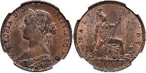 1/2 Penny Reino Unido Cobre Victoria (1819 - 1901)